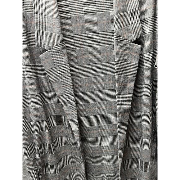 Stradivarius Women's Small Open Front Long Sleeve Blazer Houndstooth Herringbone - Picture 6 of 9